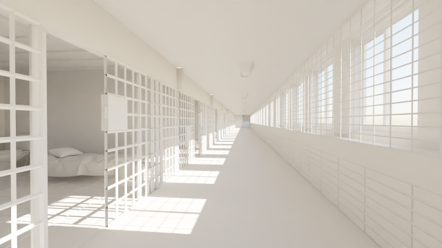 Prison Model 3D .c4d .max .obj .3ds .fbx .stl .blend 