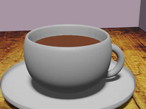 커피잔 3D 모델