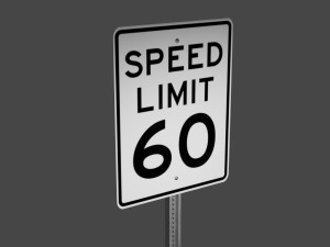 Speed Limit 60 Model 3D