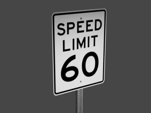 Speed Limit 60 3D Model