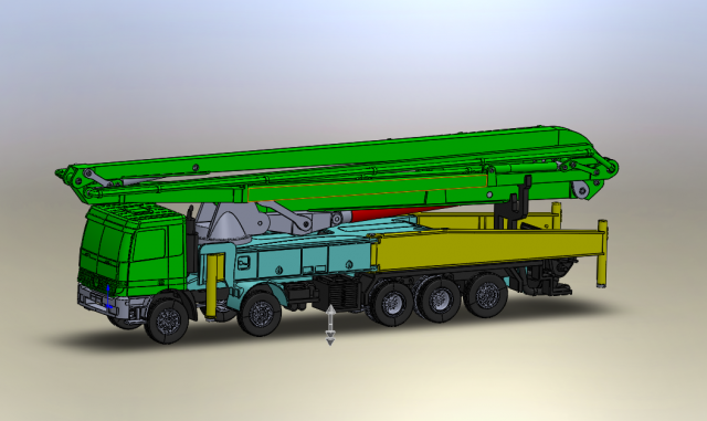 Concrete Placing boom pump 02 3D-Modell .c4d .max .obj .3ds .fbx .stl .blend 