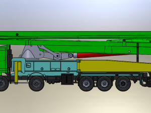 Concrete Placing boom pump 02 3D-Modell