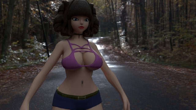 Girl in a pink swimsuit 3D Model .c4d .max .obj .3ds .fbx .stl .blend 