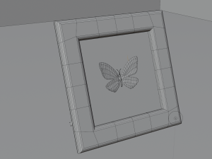 Butterfly in frame 3D Model