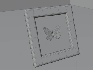 Butterfly in frame 3D Model