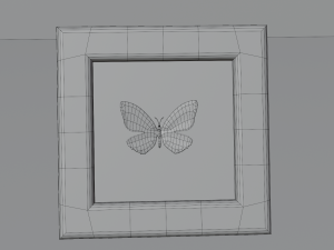 Butterfly in frame 3D Model