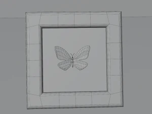 Butterfly in frame 3D Model