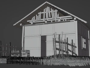 Old abandoned house asset 3D Model