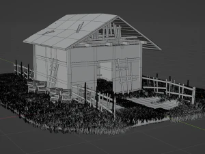 Old abandoned house asset 3D Model