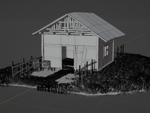 Old abandoned house asset 3D Modell