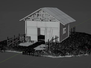 Old abandoned house asset 3D Model