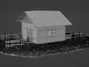 Old abandoned house asset 3D Modell