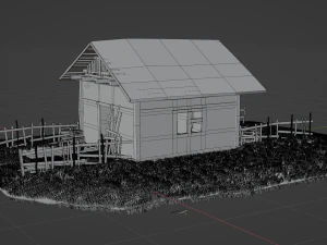 Old abandoned house asset 3D Model
