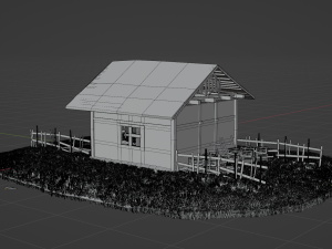 Old abandoned house asset 3D Modell