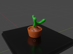 Cactus Con maseta Modelo 3D