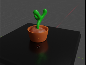 Cactus Con maseta 3D Model