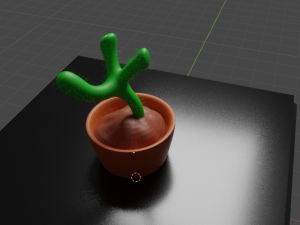 Cactus Con maseta 3D Model