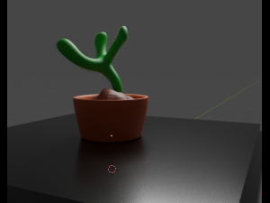 Cactus Con maseta 3D Model