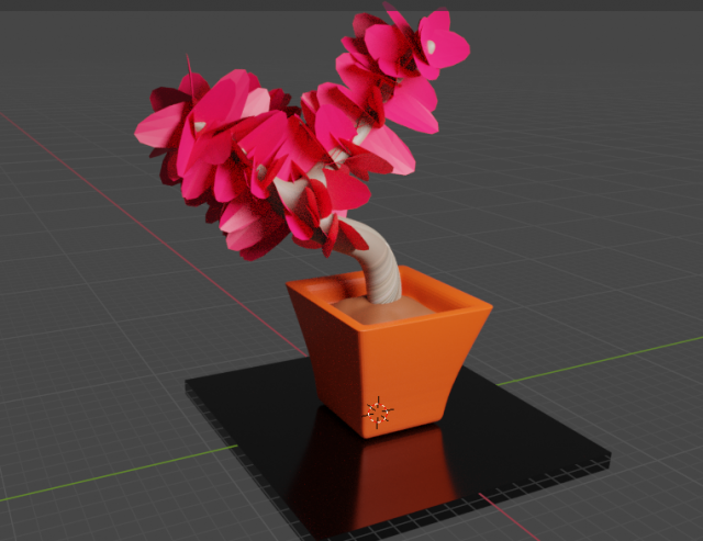Bonsi Rosa 3D Model .c4d .max .obj .3ds .fbx .stl .blend 