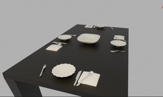 Comedor con platos y cubiertos Model 3D .c4d .max .obj .3ds .fbx .stl .blend 