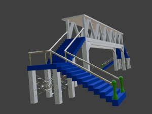 Puente peatonal 3D-Modell