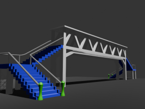 Puente peatonal 3D Model