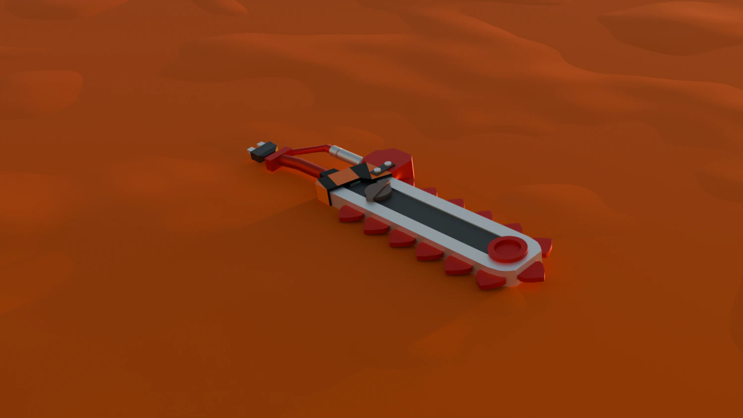 Chainsword 3D Model .c4d .max .obj .3ds .fbx .stl .blend