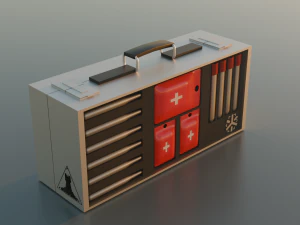 허니 여행가방 3D 모델