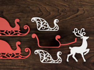 Christmas Sled 3D Print Model