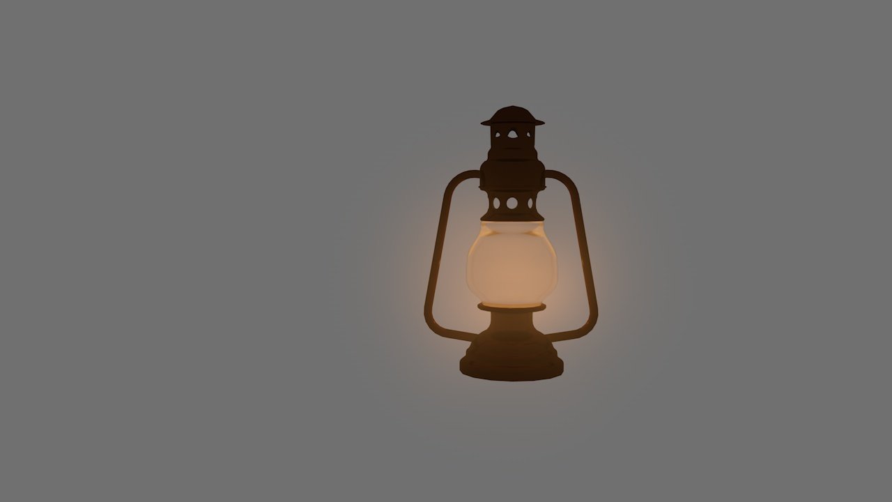 Old kerosene lantern low-poly 3D Model in Lamp 3DExport