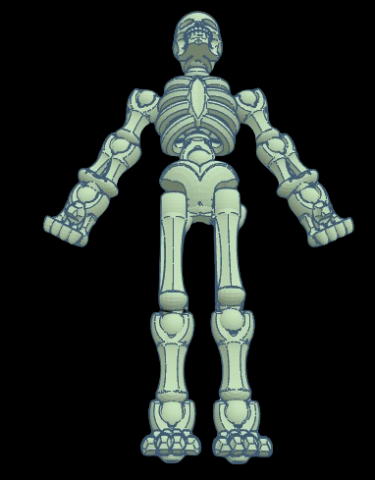 Articulated skeleton figure Modello di stampa 3D .c4d .max .obj .3ds .fbx .stl .blend 
