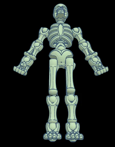 Articulated skeleton figure 3D Print Model .c4d .max .obj .3ds .fbx .stl .blend