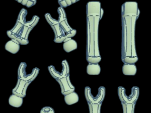Articulated skeleton figure Modello di stampa 3D