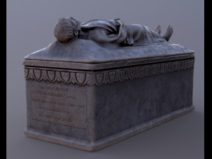 Medieval stone sarcophagus 3D Модель