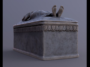 Medieval stone sarcophagus 3D Модель