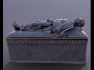 Medieval stone sarcophagus 3D Модель