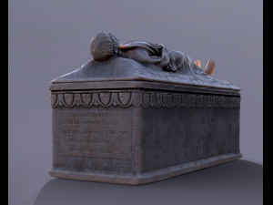 Medieval stone sarcophagus 3D Модель