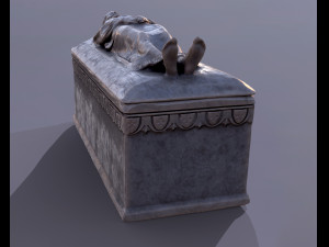 Medieval stone sarcophagus 3D Модель