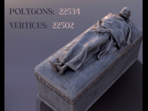 Medieval stone sarcophagus 3D Модель