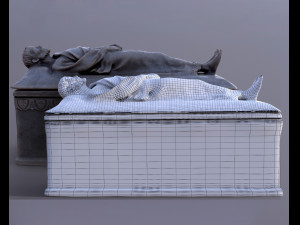 Medieval stone sarcophagus 3D Модель