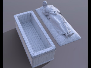 Medieval stone sarcophagus 3D Модель