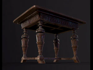 पुरानी प्राचीन मेज 3D मॉडल