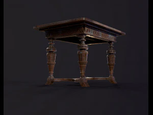 Старий антикварний стіл 3D Модель
