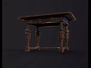 Старий антикварний стіл 3D Модель