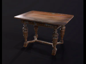 Старий антикварний стіл 3D Модель