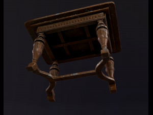 Old antique table Modelo 3D