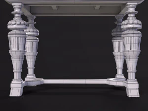 Старий антикварний стіл 3D Модель