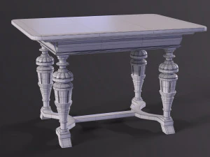 Старий антикварний стіл 3D Модель