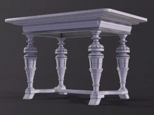 Старий антикварний стіл 3D Модель