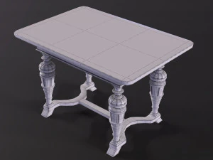Старий антикварний стіл 3D Модель